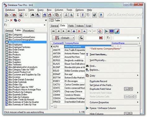 Database Tour Pro 11.3.4.290